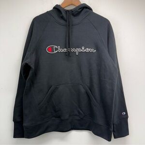 Champion size XL Women’s Black Fleece Pullover Hoodie Sweatshirt